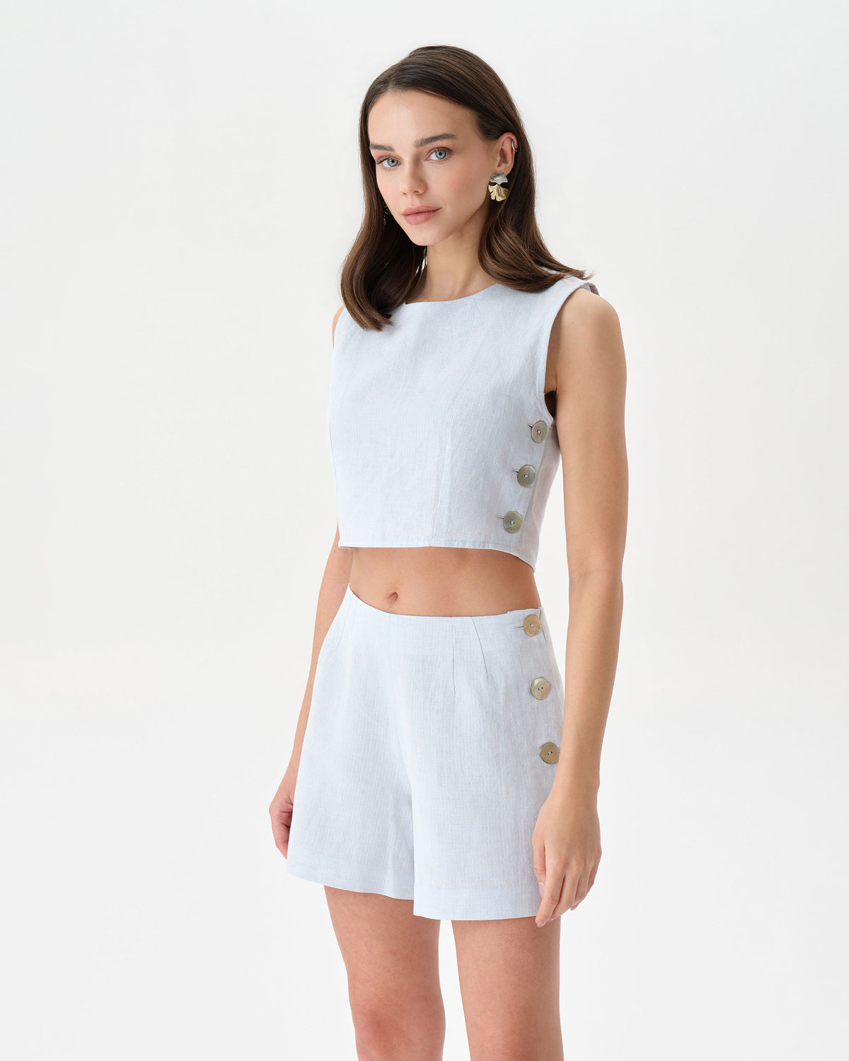 Powder Blue Linen Set