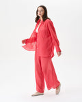 Coral Beach Set With Trousers