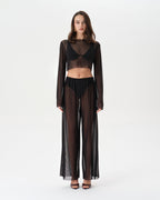Sheer Black Mesh Set