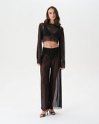 Sheer Black Mesh Set
