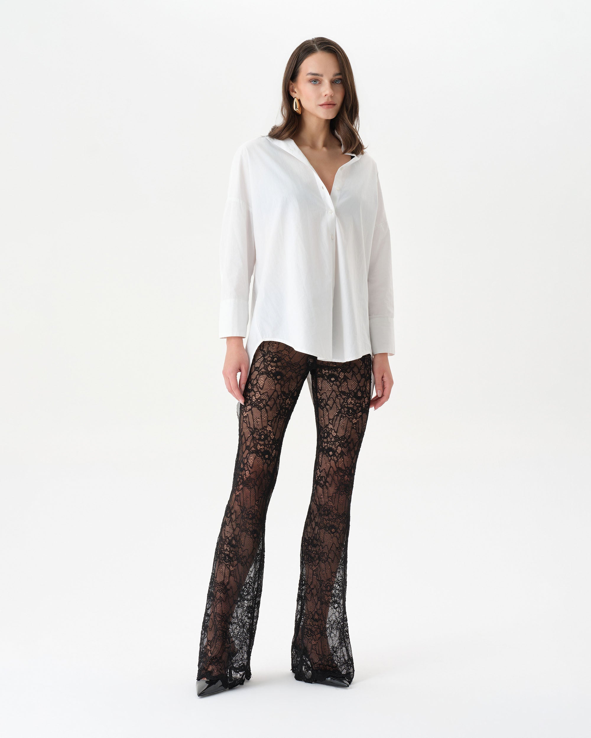 Lace Flare Trousers