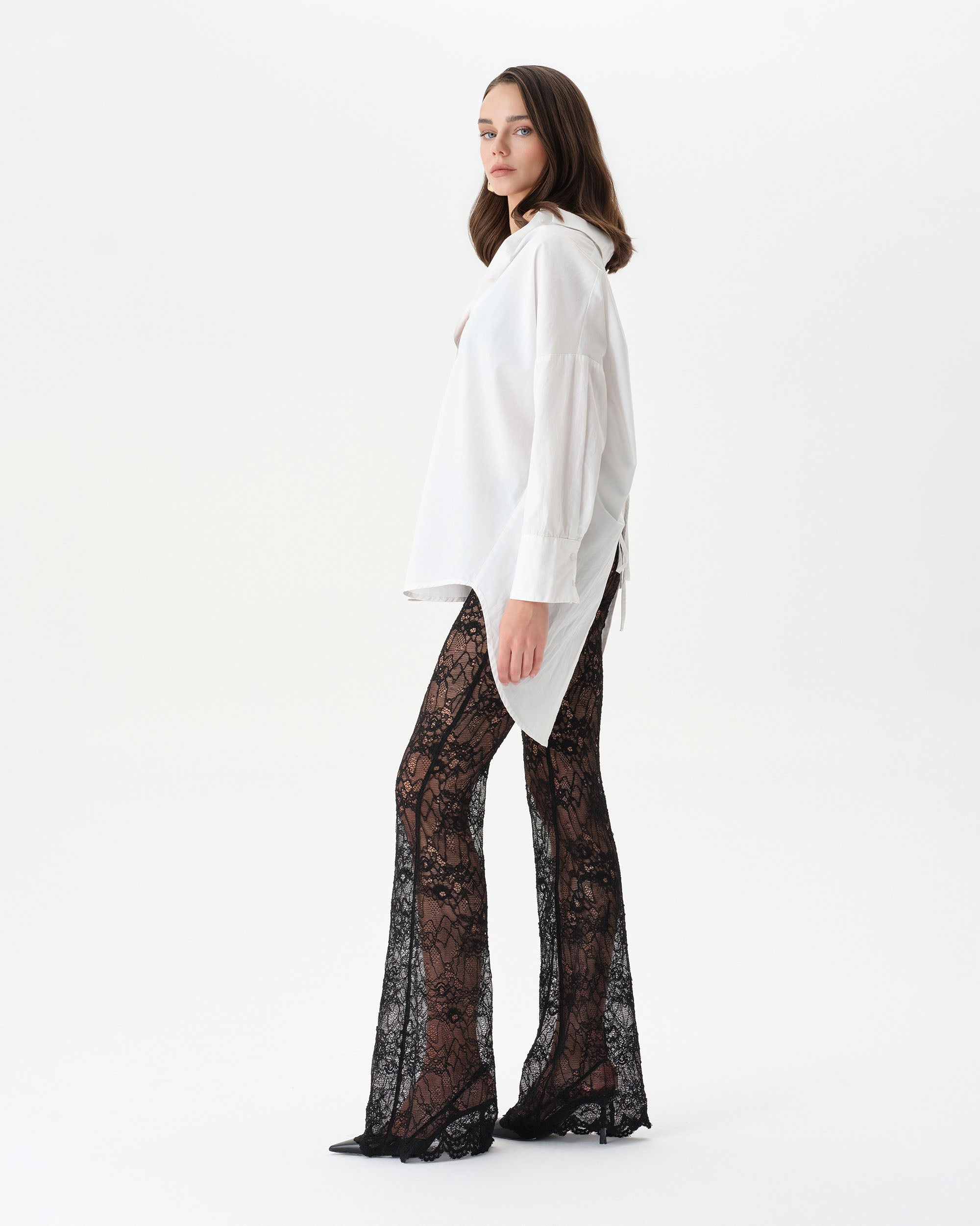 Lace Flare Trousers