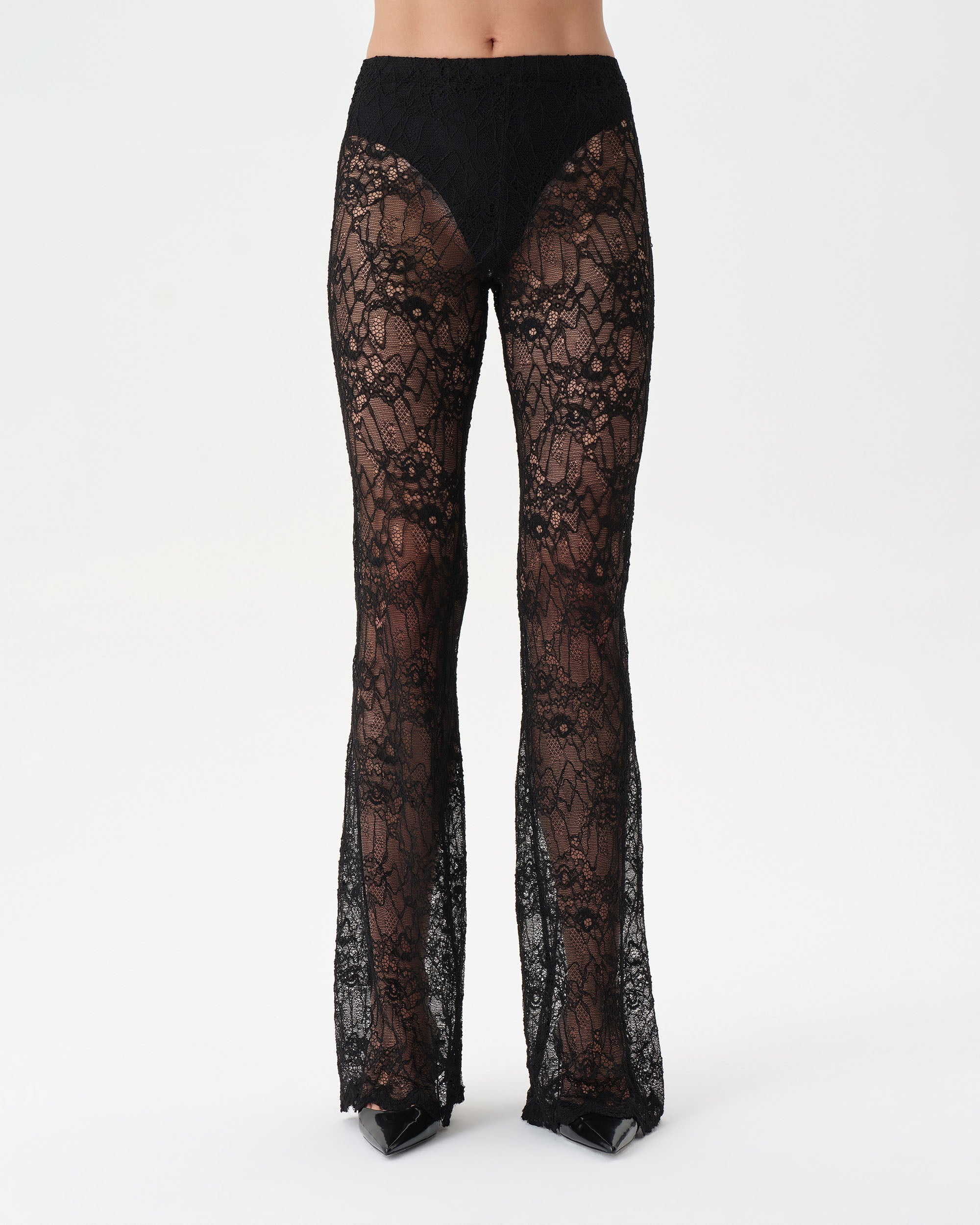 Lace Flare Trousers