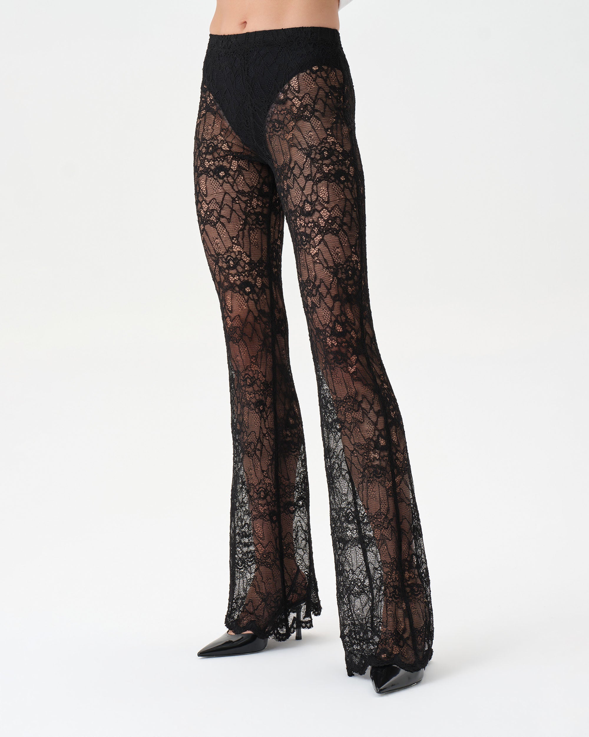 Lace Flare Trousers