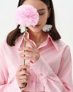 Pink Relaxed Crop Shirt